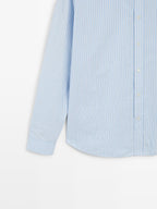 Regular fit striped poplin shirt