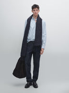 Regular fit striped poplin shirt