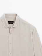 Regular fit needlecord shirt