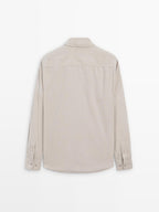 Regular fit needlecord shirt