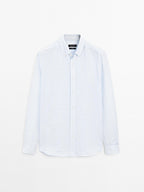 Slim fit 100% linen shirt