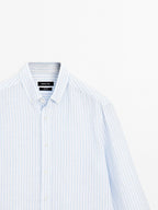 Slim fit 100% linen shirt