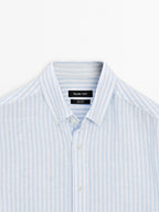 Slim fit 100% linen shirt
