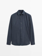 Regular fit pinstriped shirt