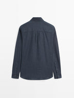 Regular fit pinstriped shirt