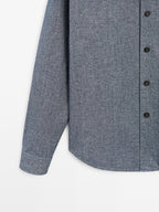 Melange overshirt with pocket