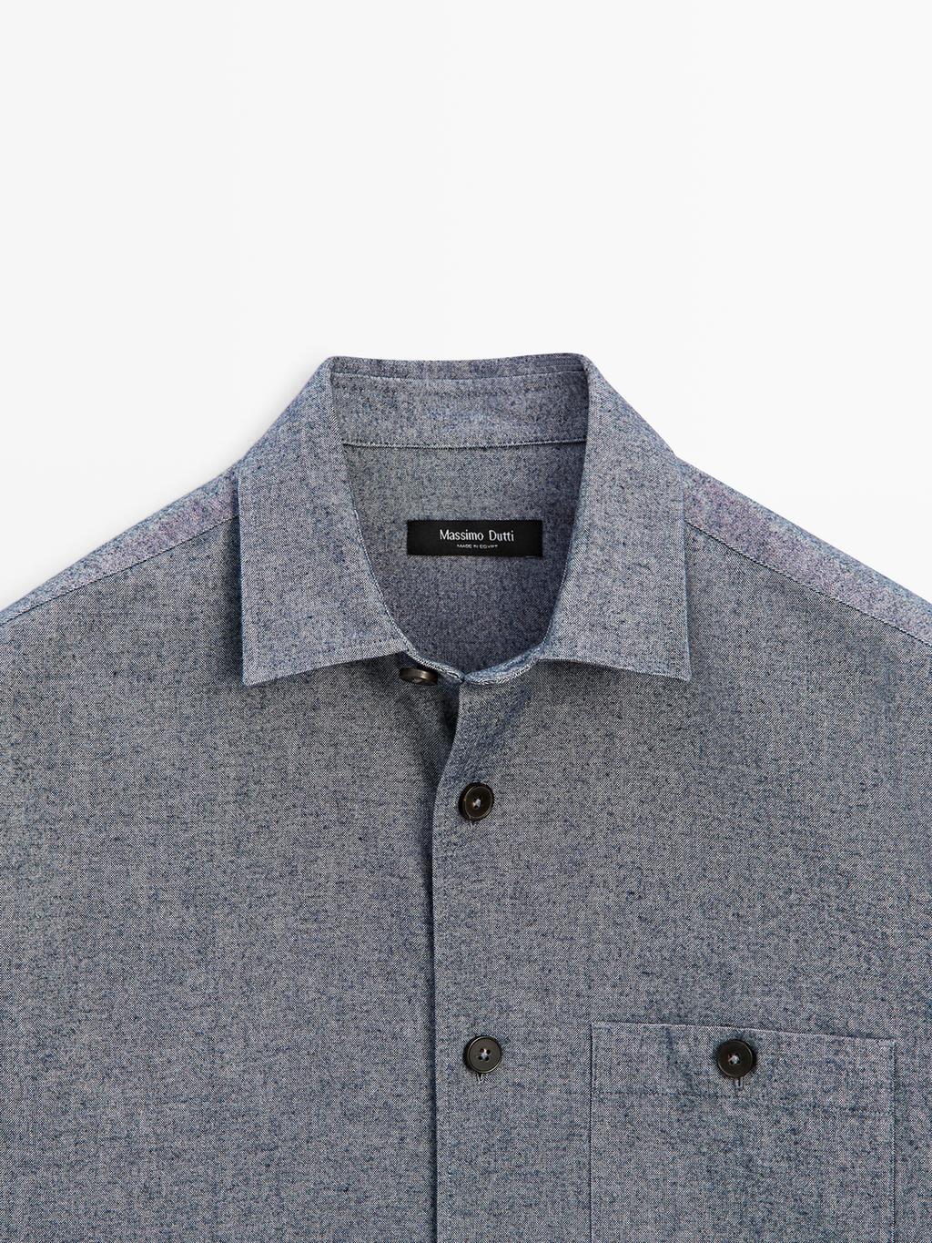 Melange overshirt with pocket