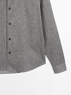 Regular fit melange Oxford shirt
