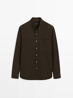 Regular-fit shirt with pocket