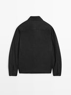 100% wool overshirt with pockets