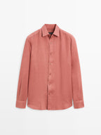 100% linen slim fit shirt