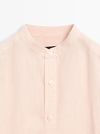 Slim fit stand collar shirt