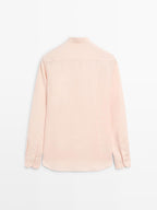 Slim fit stand collar shirt