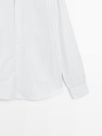 100% cotton regular fit striped shirt