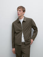 Total look double wool blend jacket