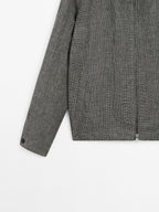 Faded textured linen blend jacket