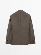 100% wool textured blazer