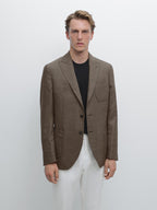 100% wool textured blazer