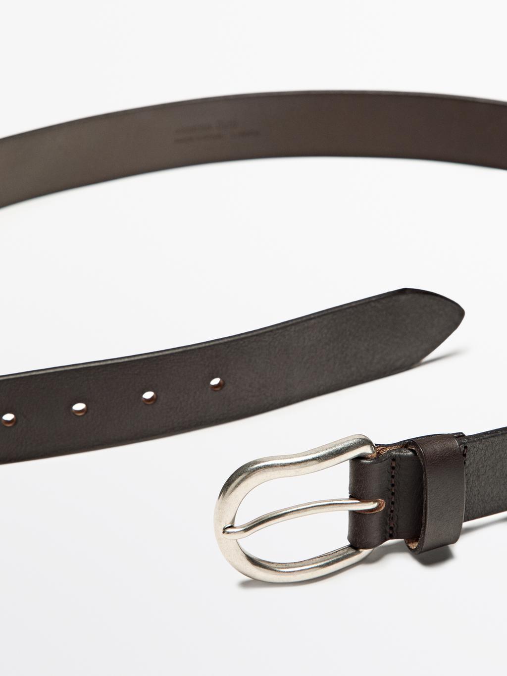 Nappa leather belt