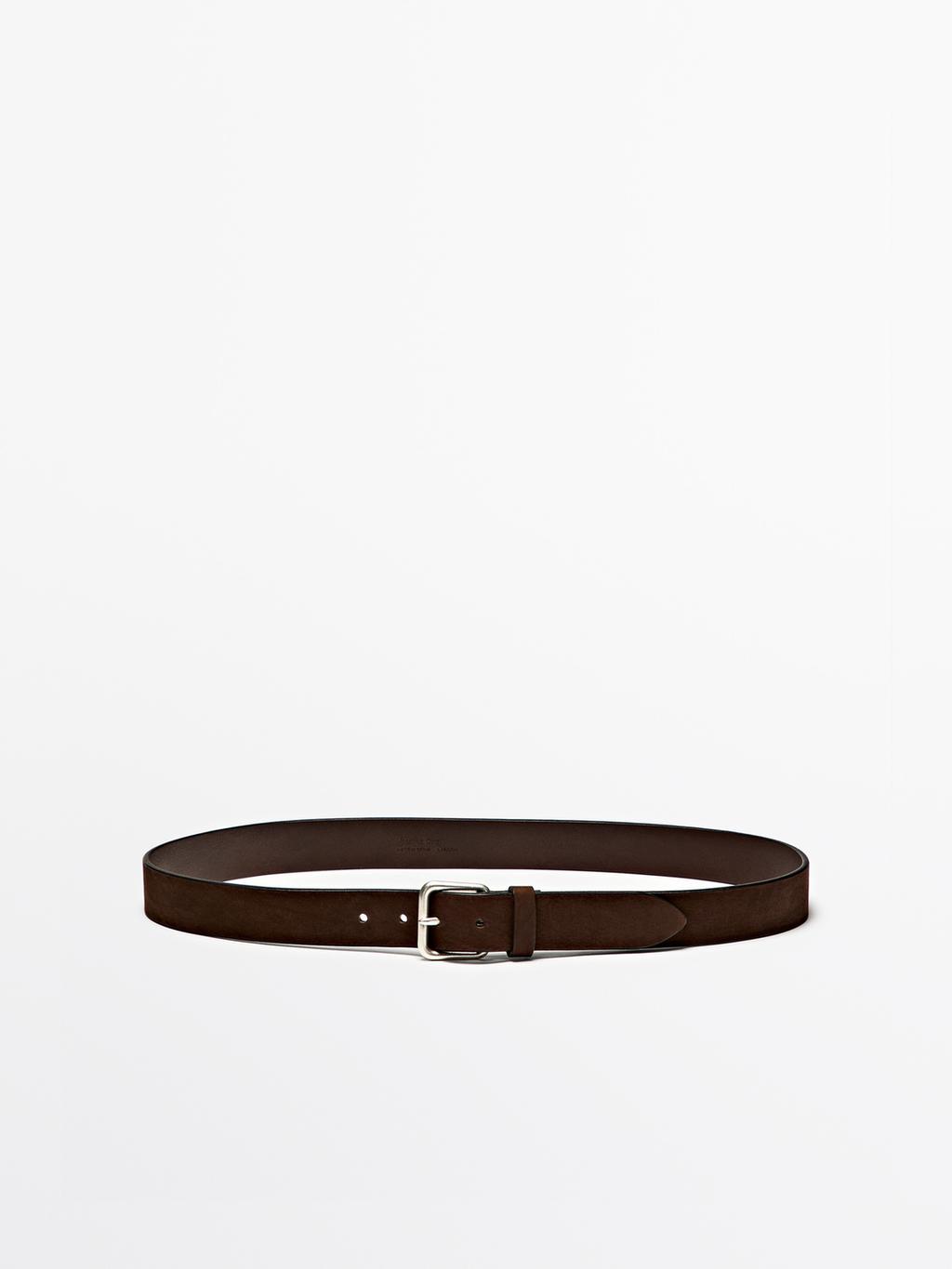 Distressed leather belt