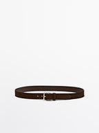 Distressed leather belt