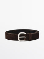 Plush nappa leather belt