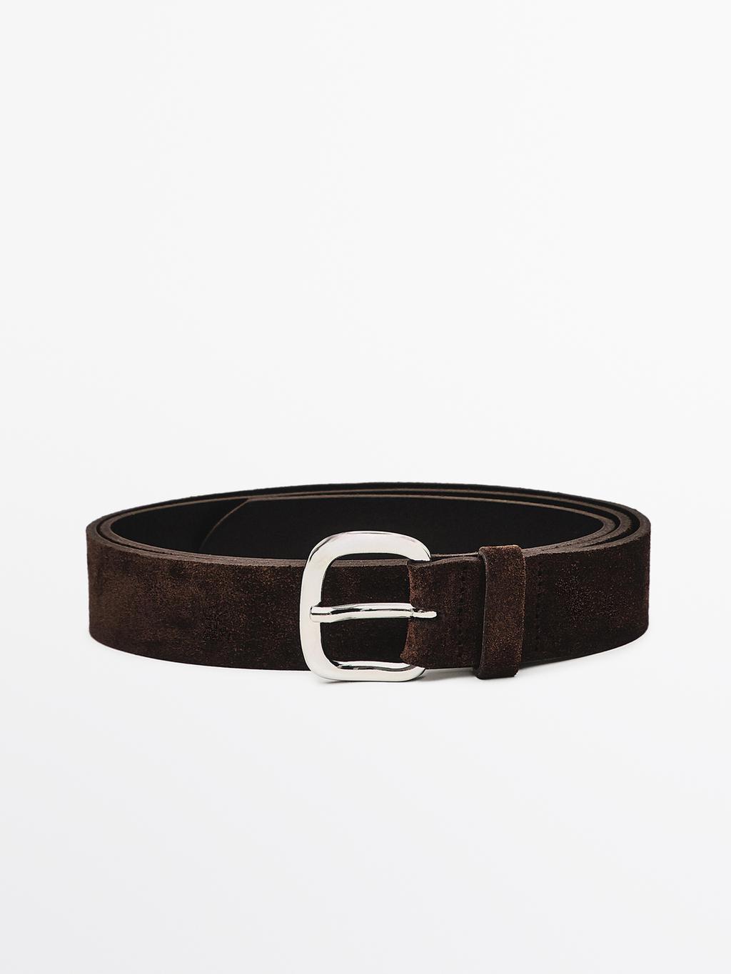Plush nappa leather belt