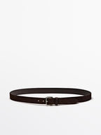 Nubuck leather belt