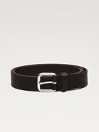 Nappa leather belt with square buckle