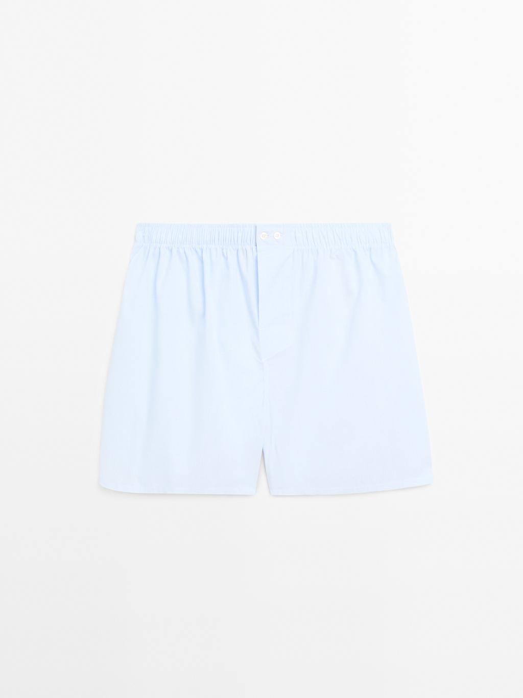 Micro-check print boxers