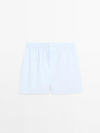 Micro-check print boxers