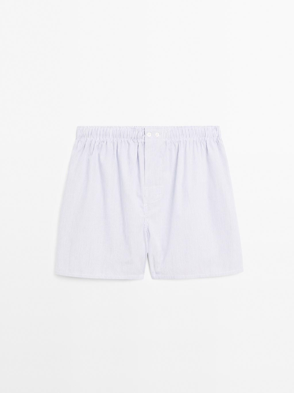 Double stripe print boxers