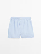 Striped print boxers