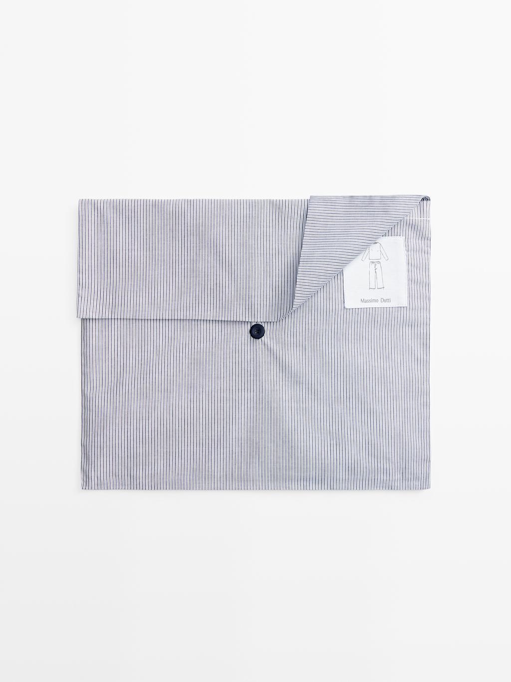 100% cotton striped pyjamas with long sleeve T-shirt