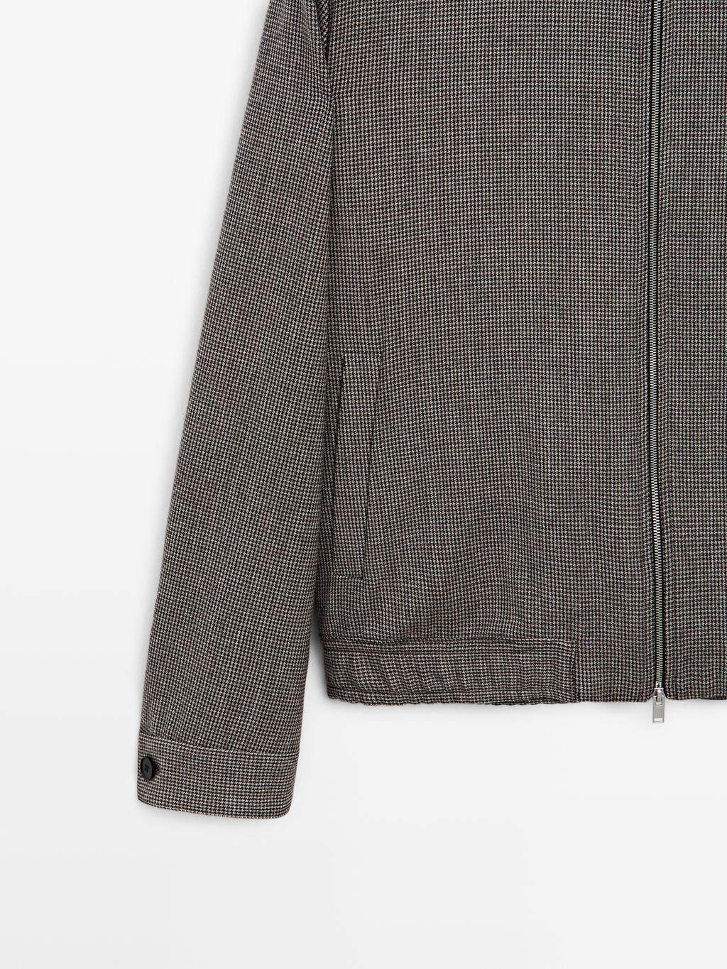 100% wool houndstooth jacket