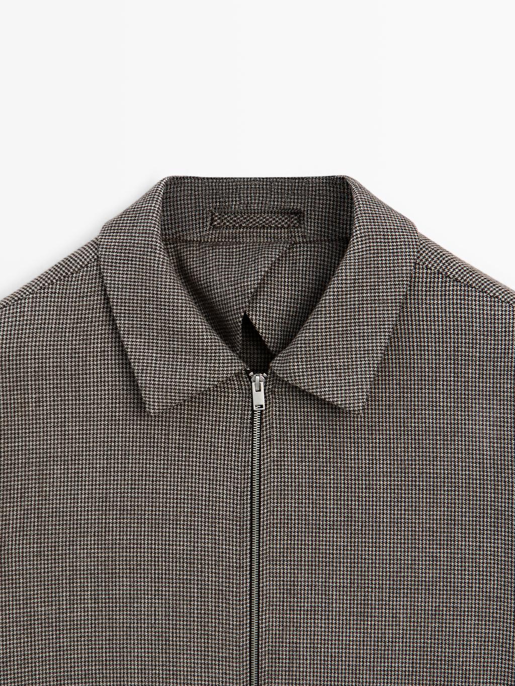 100% wool houndstooth jacket