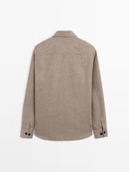 Wool blend overshirt with pockets - LIMITED