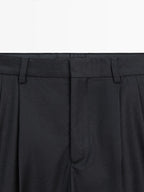 Flannel trousers with darts - LIMITED