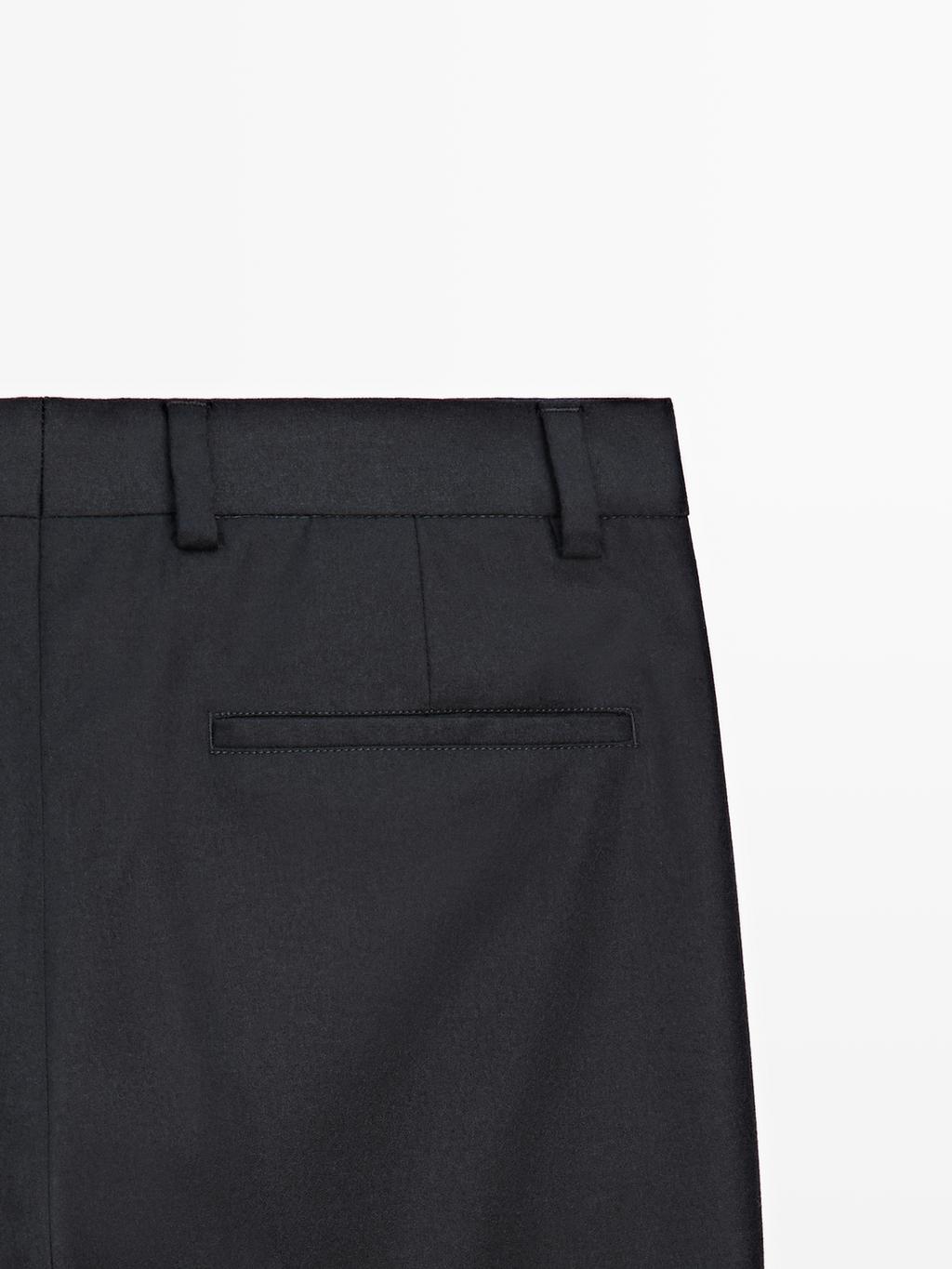 Flannel trousers with darts - LIMITED