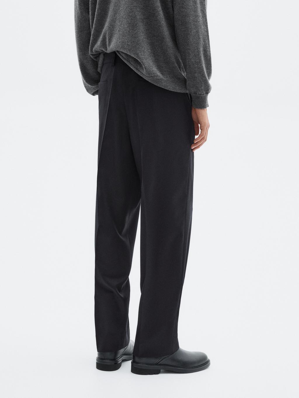 Flannel trousers with darts - LIMITED