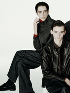 Herringbone wool blend trousers - LIMITED