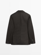 100% wool suit blazer