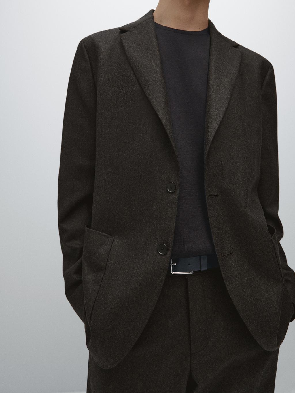 100% wool suit blazer