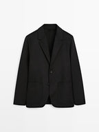 Double wool blend blazer
