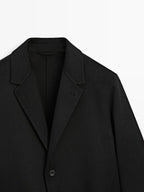 Double wool blend blazer