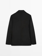 Double wool blend blazer