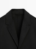 Double wool blend blazer