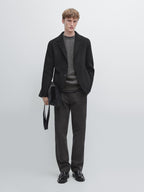 Double wool blend blazer