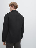 Double wool blend blazer