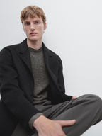 Double wool blend blazer